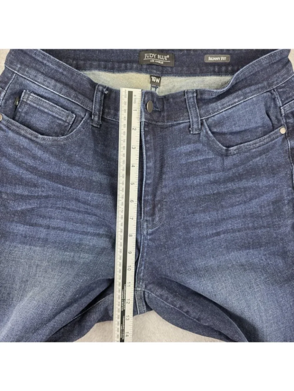 Judy Blue Jeans Womens 16W Blue Dark Wash Skinny Stretch Plus
